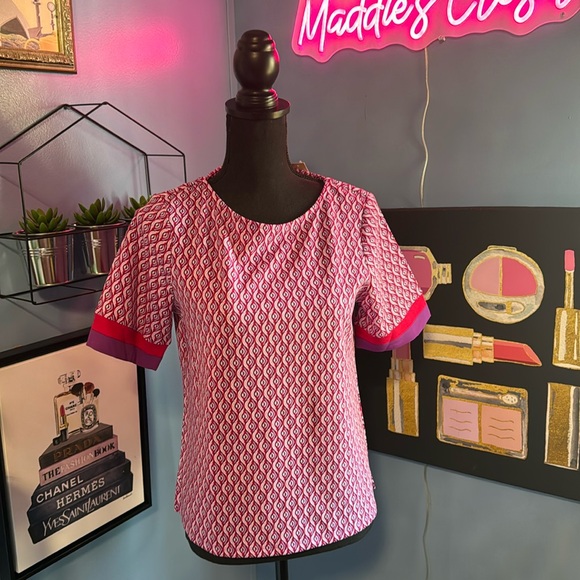 Chicos knit top geo color block top - Picture 1 of 6